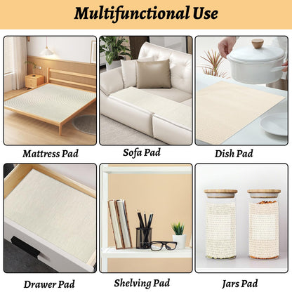 LOPYXBR 8 x10 Ft Non Slip Rug Pad Gripper for Hardwood Floors White Carpet Padding 8x10 Rug Pad Non Slip for Hardwood Rug Mats for Under Rugs 8x10 Anti Slip Rug Padding, Provide Protection and Cushion