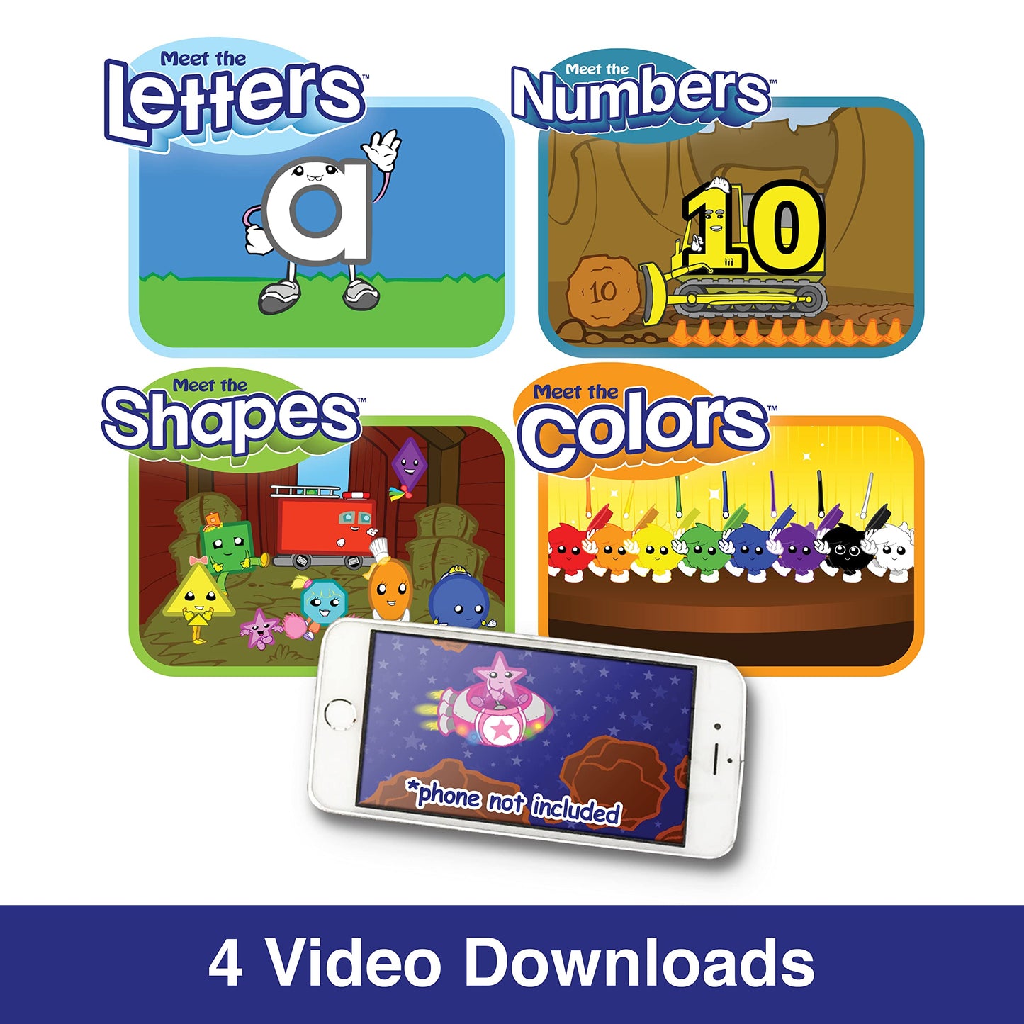 Preschool Prep Pack: Meet The Letters Numbers, Shapes & Colors Big Set! - Bundle with Flashcards, Coloring, Board, & Flap Books, Basic Skills Workbook, & Video Downloads!
