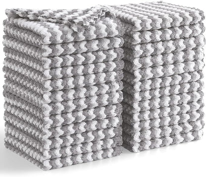 Homaxy 24 Pack Kitchen Dish Cloths, Ultra Soft and Absorbent Dish Towels
