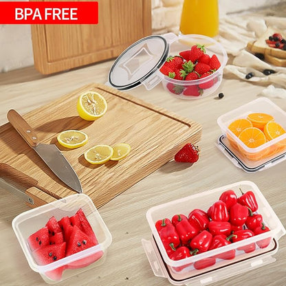 Skroam 36 Pack Food Storage Containers, Plastic BPA-Free Meal Prep Container