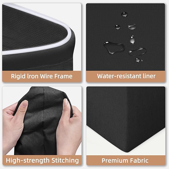 STORAGE MANIAC 1-Pack Large Laundry Hamper, 100L Collapsible Laundry Basket