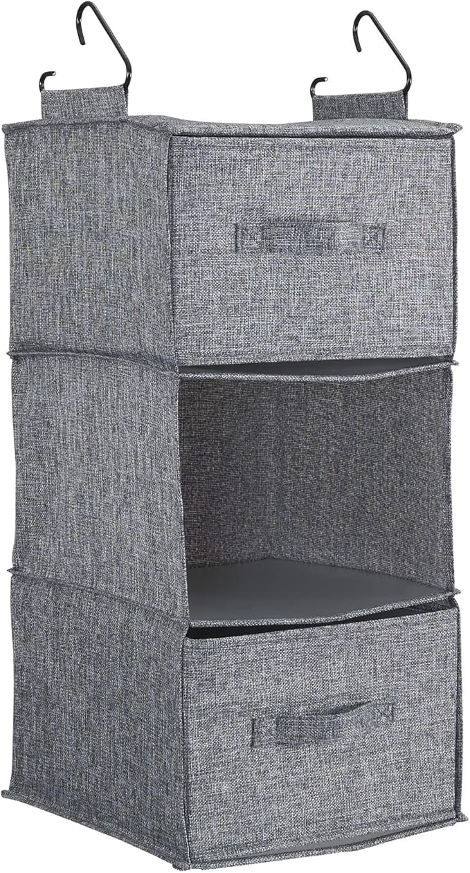 Household Essentials 3 Shelf Hanging Closet Organizer, Hanging Shelf