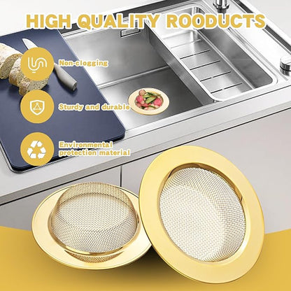 RQYEKDO 3-Pack Kitchen Sink Strainer Stainless Steel