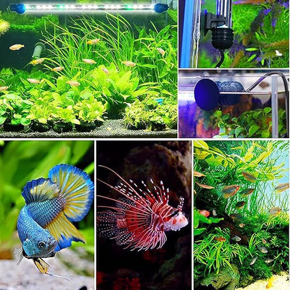Submersible Aquarium Light Underwater Fish Tank Light with Timer Auto On/Off, LED Aquarium Light Bar 3 Light Modes Dimmer Adjustable Brightness,15.3inch (with Timer&dimmer)