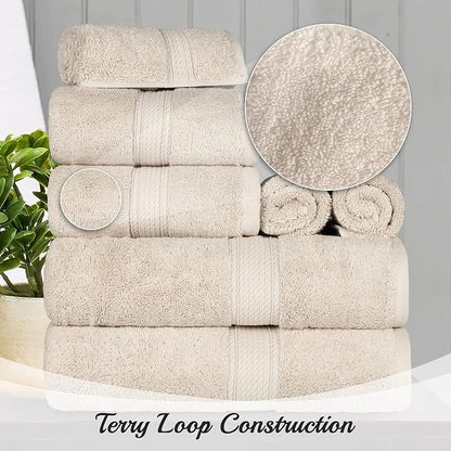 SUPERIOR Egyptian Cotton Pile Bath Sheet Set of 2, Ultra Soft Luxury Towels