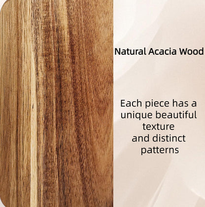 ZeQi Acacia Wood Cutting Board with Handle 16''x9'' / Charcuterie Board/Serving Board/Cheese, Bread, Vegetables & Fruits Serving Board (Rectangular-16x9)