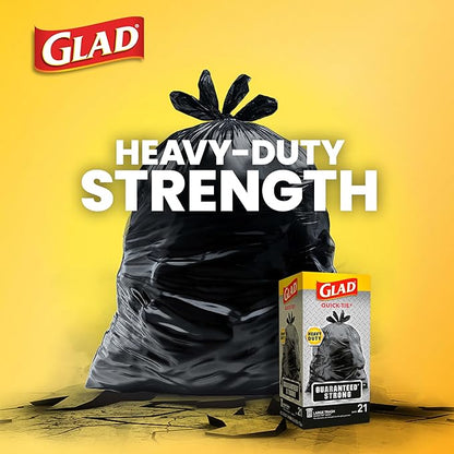 Glad Trash Bags, Strong Quick-Tie Large Garbage Bags