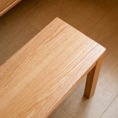 KEIKI Dinning Bench, 47.2" L Wood Dining Bench Indoor, Farmhouse Kitchen Table Bench for Kitchen, Living Room, Entryway, Oak