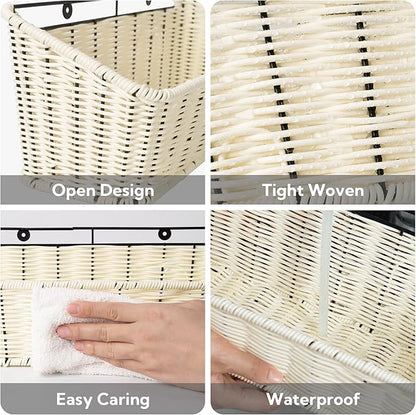 GRANNY SAYS Wicker Hanging Basket, 2 Pack Storage Baskets