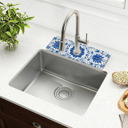 Kitchen Sink Splash Guard 2 PCS 14.7 Inch Sink Faucet Mat Splash Guard