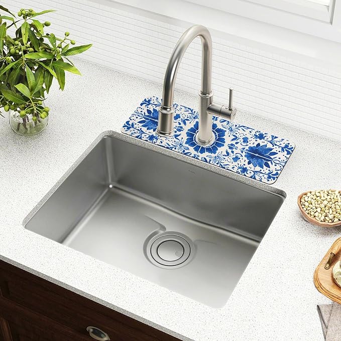 Kitchen Sink Splash Guard 2 PCS 30 Inch Sink Faucet Mat Splash Guard
