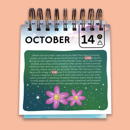 Sweet-A** Affirmations® Perpetual Desk Flip Calendar for 2025 and Beyond, 365 Days of Motivation for Your Creative Magical Mind by Rage Create