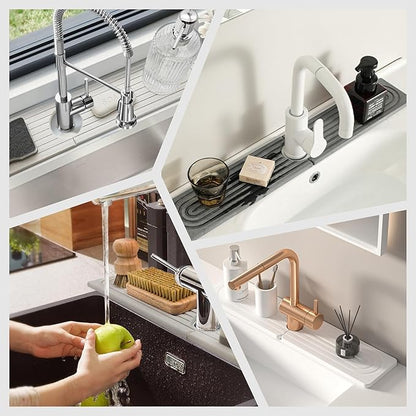 Sink Faucet Mat Splash Guard, Stone Quick Dry Faucet Mat
