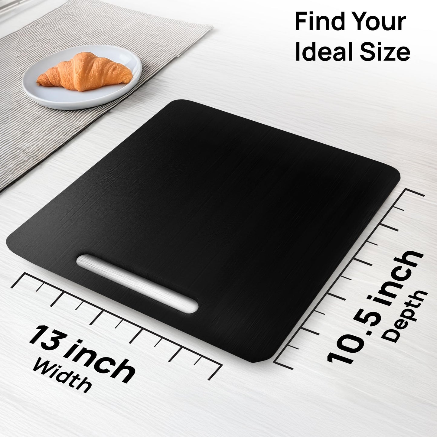 Ibyx Elegant Round Sliding Tray for Your Pressure Cooker, Air Fryer & Heavy Kitchen Appliances - Sturdy, Slides Easily from Under The Cabinet (Natural, 13”)