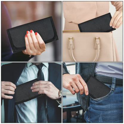 VOCHIC Money Wallet, Money Organizer for Cash with 6 Pocket Multipack Money Pouch, Cash Bill Organizer, Money Bag Small Travel Money Holder for Budgeting, Receipt and Tips