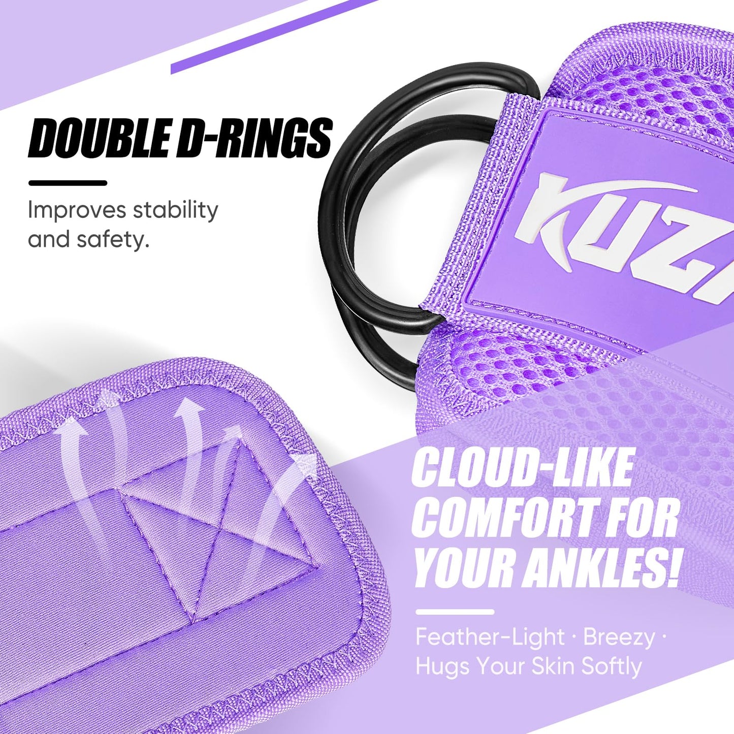 Ankle Resistance Bands with Cuffs, Ankle Weights Bands for Working Out, Women Leg and Glutes Workout Equipment, Exercise Bands for Kickbacks, Butt and Booty Trainer, Home Gym Fitness Equipment