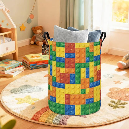 HUNRUNG Laundry Hamper, Large Canvas Fabric Lightweight Storage Basket Toy