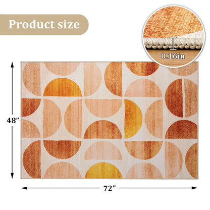 Office Chair Mat for Hardwood Floor, 72"x48" Easy Glide Computer Desk Mat Protector for Rolling Chair Under Desk Rug Nonslip Backing, Machine Wash, (Modern)