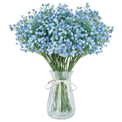 LYLYFAN Babys Breath Artificial Flowers,30 Pcs Gypsophila Faux Flowers for Wedding Party Home Garden Decoration Blue