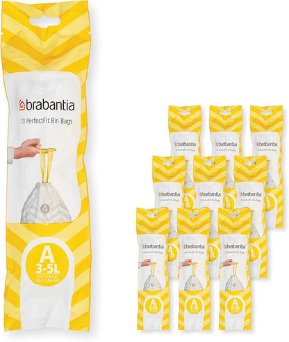 Brabantia PerfectFit Trash Bags Thick Plastic Trash Can Liners