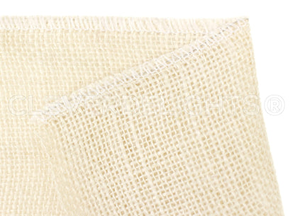 CleverDelights 6" Ivory Burlap Ribbon - Wired Edges - 10 Yards - Jute Burlap Fabric Ribbon