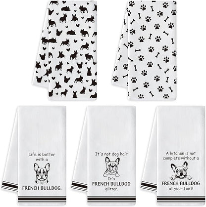 French Bulldog Kitchen Dish Towel