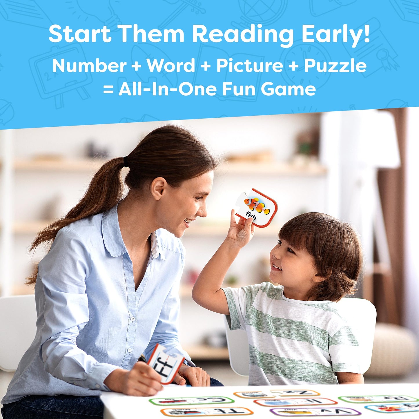 Number Puzzle Kindergarten Math Games - Number Matching Puzzle - 20 Sets Learning Numbers Puzzles - Counting Toys for Toddlers Kids Ages 3-5 - Educational Toys Preschool Learning Activities