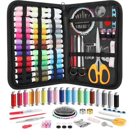 Coquimbo Sewing Kit Travel for Adults, 160 Pieces Sewing Supplies with Scissors, Thread, Needles, Christmas Mothers Day Gifts for Mom Grandma Women
