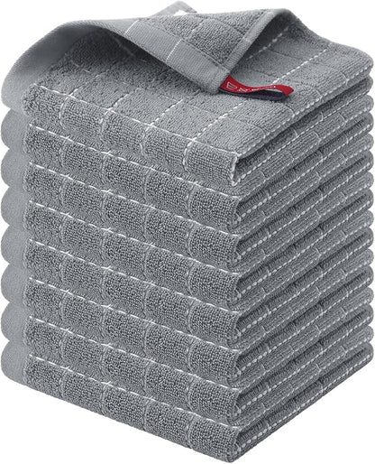 Homaxy 100% Cotton Terry Kitchen Dish Cloths, Ultra Soft and Absorbent Dish
