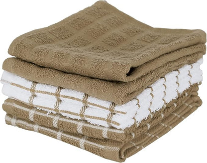 Ritz Terry Check Dish Cloth Set: Highly Absorbent & Super Soft