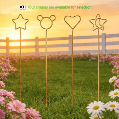HauLife Metal Wire Floral Picks, 50 Pcs Thickened Picture Sticks for Centerpieces, Photo Picks Card Holder for Weddings, Parties, Kitchen & Office Decor