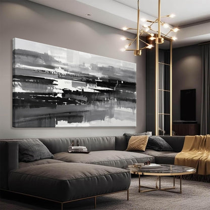 Abstract Wall Art For Bedroom Office Decor Grey And White Wall Art Painting Canvas Art Wall Decor Prints Ready To Hang Abstract Art Pictures 20×40 Inch