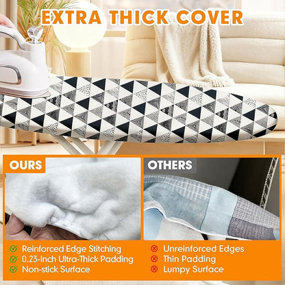 Ironing Board Cover and Pad, 18x49 Extra Wide Thick Iron Padding, Scorch &