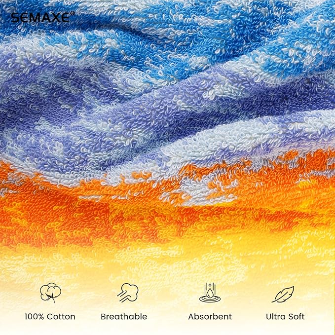SEMAXE 12 Pack Hand Towels for Bathroom, 100% Cotton Towels