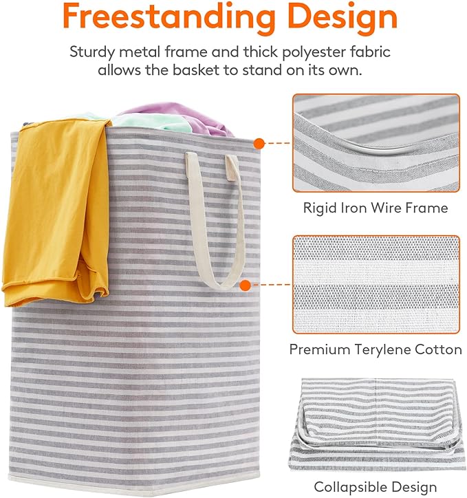 Lifewit 1 Pack Laundry Hamper Large Collapsible Laundry Baskets, Freestanding