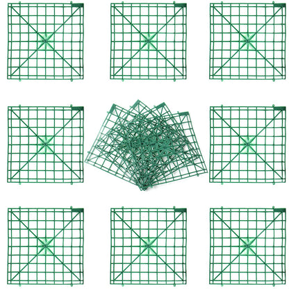 Artificial Flower Grid Panels,DIY Flowers Wall Frames,Flowers Wall Arches Backdrop,Plastic Fences Frames for Wedding Party Flower Grids,Artificial Flowers Plant Base,12Pieces,10x10 Inches