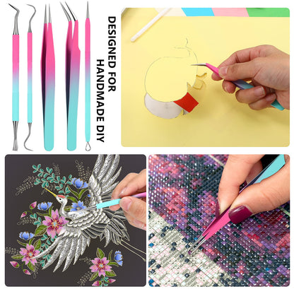 13 Pieces Weeding Silhouette Tools Kit, Craft Vinyl Weeding Tools Lettering Vinyl Tool Kit Stainless Steel Silhouette Accessories Craft Knife Ruler Scraper for Crafts DIY Paper Cameo