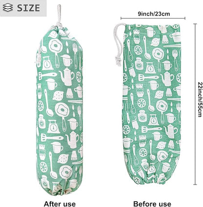 Plastic Bag Holder, Wall Mount Plastic Bag Organizer, Shopping Bags Carrier