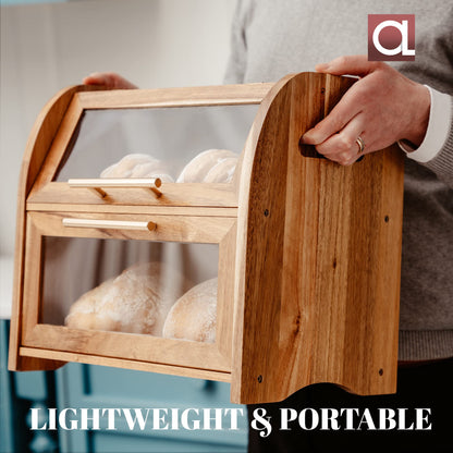 Apace Living Acacia - Arise Bread Box + Chorus Cutting Board Set