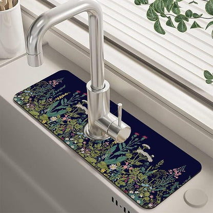 Kitchen Sink Splash Guard Faucet Mat Super Absorbent Fast Drying Mat Guard