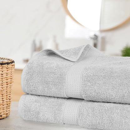 SUPERIOR Egyptian Cotton Pile Bath Sheet Set of 2, Ultra Soft Luxury Towels