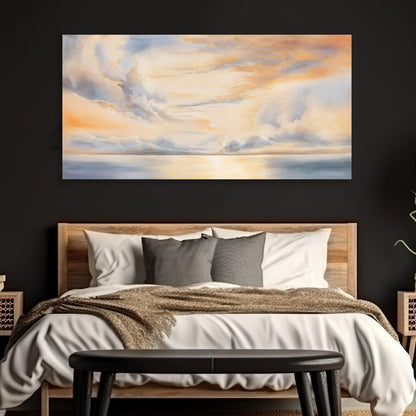 Glvzygy Abstract Wall Art Nature Scenery Wall Decor Sky Clouds Sunset Prints Canvas Painting Wall Decor Artwork for Home Room Bathroom Living and Office Home Decor Wall 40"x20"