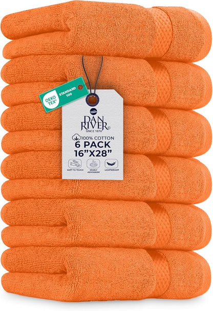DAN RIVER 6-Pack Premium Hand Towels
