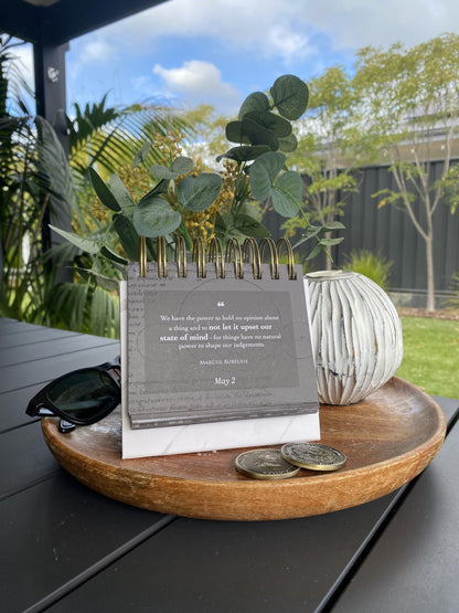 MESMOS 366 Daily Stoic Calendar, Administrative Professional Day Gifts, Inspirational Gifts for Men, Men's Gifts, Daily Affirmations Office Desk Decor for Men, Motivational Self Care Office Desk