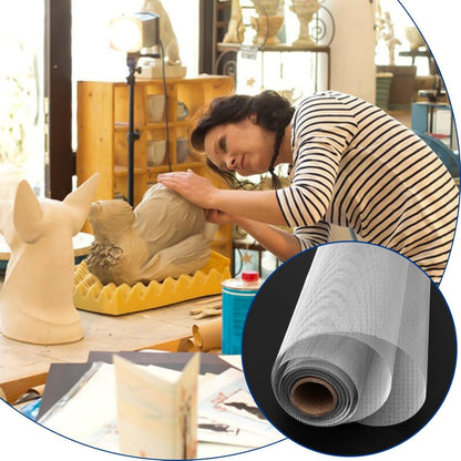 Aluminum Wire Mesh for Arts and Craft - Sculpting Mesh Roll 15.7 Inch by 16.4 Foot - Ideal for Sculpture Projects - Craft Wire Mesh for Crafts