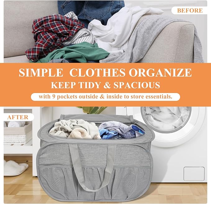 4 Pack Collapsible Laundry Baskets