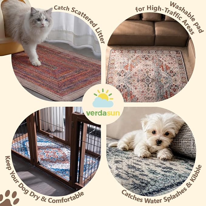 Washable Pee Pads for Dogs, Reusable Puppy Potty Training Pads, Ultra-Absorbent Thick Waterproof Leak-Proof Non-Slip Pads & Mat for Crate, Playpen, Floor, Whelping & Housebreaking , 2 Pack 48"x48"