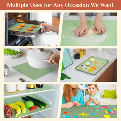 Silicone Baking Mat, 12 IN x 6 FT Free Cutting Baking Sheet,Non-Stick Reusable Dough & Pastry Mat,Non-Slip Silicone Mat Roll for Air Fryer Liner,Freeze Dryer,Oven Baking Pan,Kitchen Counter