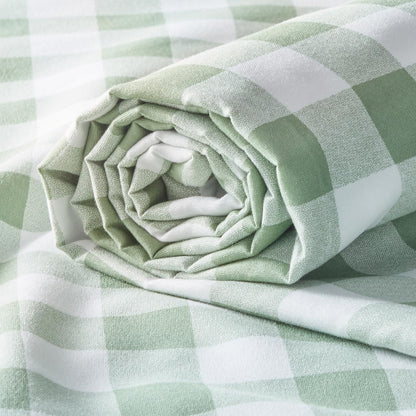 Q&J Fabric Co. Plaid Fabric 10 Yards x 94 Inch 1'' Sage Green Gingham Checkered Fabric by The Yard Precut Patchwork Sewing for DIY Craft Sewing Home Christmas Decoration