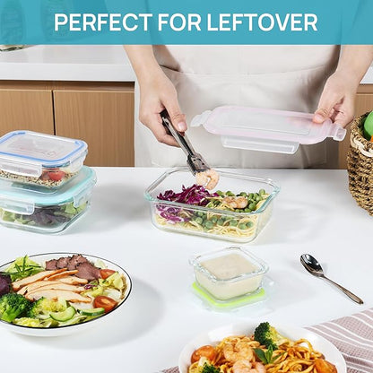 Vtopmart 8 Pack Glass Food Storage Containers